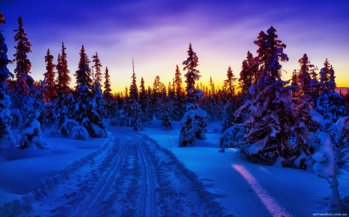 Красивые зимние пейзажи (100 обоев)