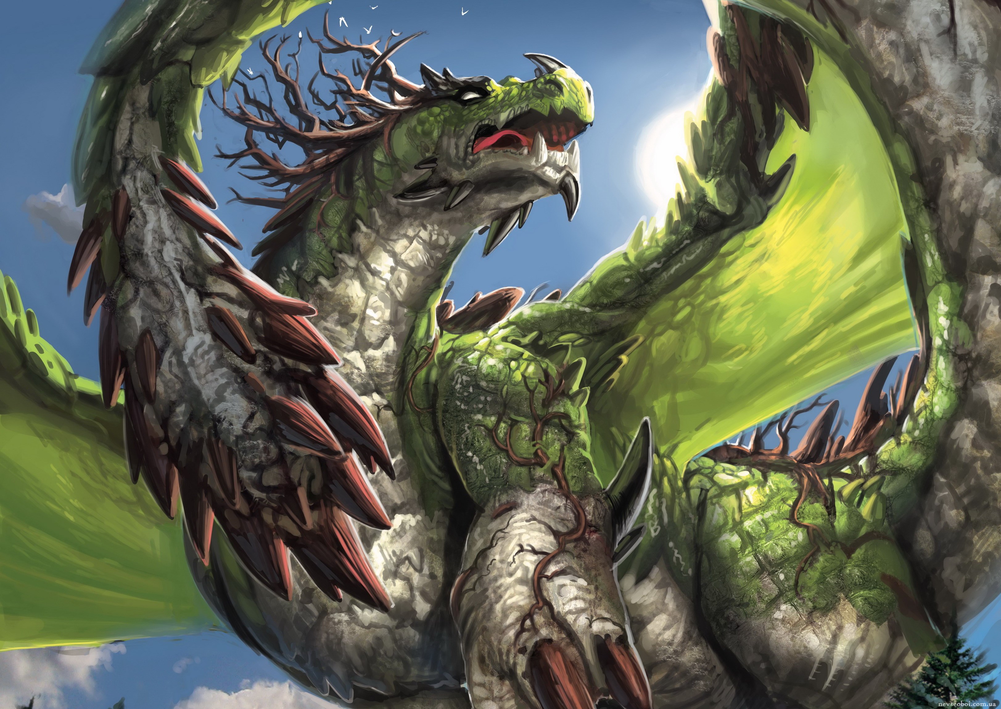 Картинка дракон обои. Брим зелёный дракон. Кетцалькоатль дракон. Зеленый дракон варкрафт. Вирмлинг зеленого дракона.